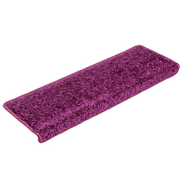 vidaXL Stair Mats 10 pcs 65x21x4 cm Violet Rectangular Edge
