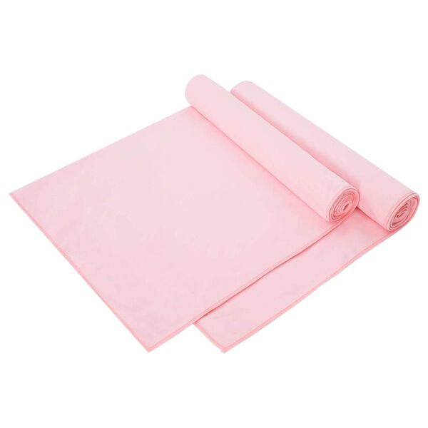 vidaXL Sports Towels 2 pcs Pink 140 x 70 cm Polyester and polyamide
