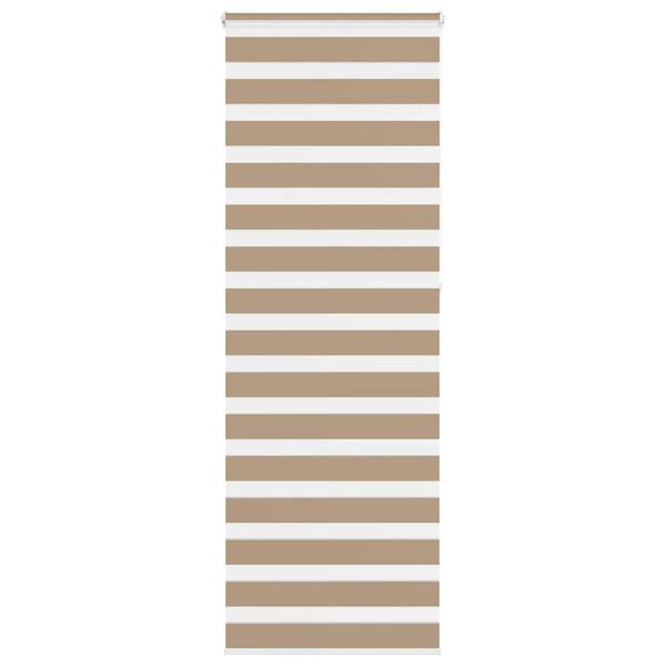 vidaXL Zebra Blind Sand Brown 85x230 cm Fabric Width 80.9 cm Polyester