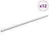 vidaXL Closet Rod 12 pcs Silver 864 x 15 x 29 mm Aluminium Alloy