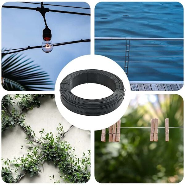 vidaXL Fence Binding Wire 250 m 0.9/1.4 mm Steel Anthracite