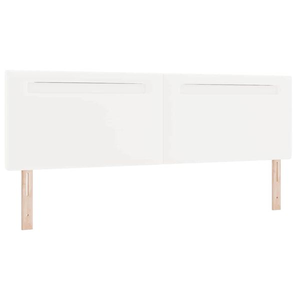 vidaXL LED Headboard White 180 cm Faux Leather