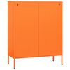 vidaXL Chest of Drawers Orange 80x35x101.5 cm Steel
