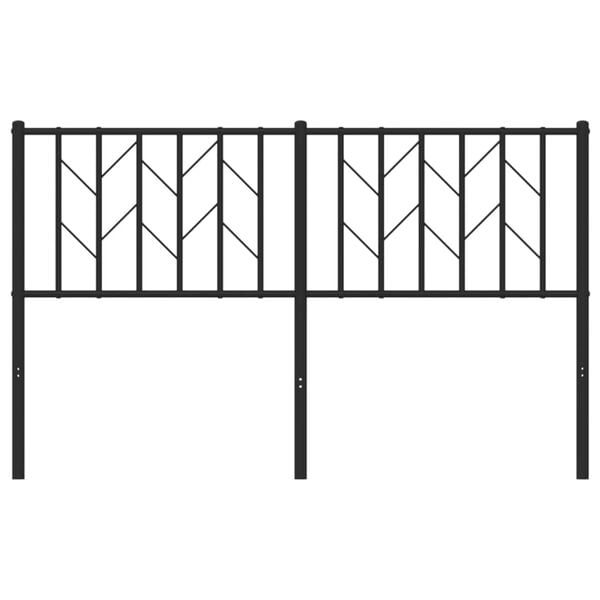 vidaXL Metal Headboard Black 140 cm
