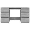 vidaXL Writing Desk Grey Sonoma 140x50x77 cm Engineered Wood