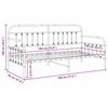 vidaXL Daybed Frame Black 90 x 190 cm Powder-Coated Steel