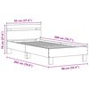 vidaXL Bed Frame with LED Old Wood 90 x 200 cm Engineered Wood