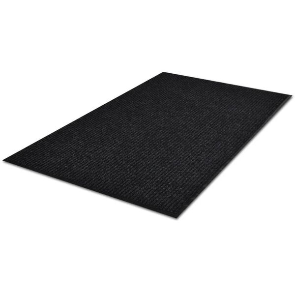 vidaXL Door Mat 90 x 60 cm Black PVC