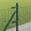 vidaXL Fence with Post Green 0.4 x 25 m Steel and PVC