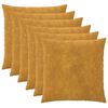 vidaXL Cushion Cover 6 pcs HEERLEN Yellow 60 x 60 cm Microfiber Fleece