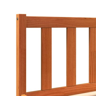 vidaXL Bed Frame Wax Brown 100x200 cm Solid Wood Pine