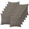 vidaXL Cushion with Pillow HEERLEN 12 pcs Light Grey Velvet