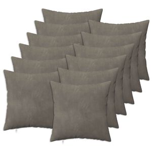 vidaXL Cushion with Pillow HEERLEN 12 pcs Light Grey Velvet