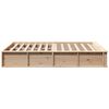 vidaXL Bed Frame Brown 140 x 190 cm Solid Pine Wood