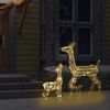 vidaXL Acrylic Reindeer Family Christmas Decoration 160 LED Warm White