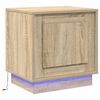 vidaXL Bedside Cabinet Sonoma Oak 44 x 34.5 x 45 cm Engineered Wood