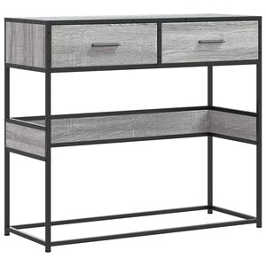 vidaXL Console Table Grey Sonoma 90x35x80 cm Engineered Wood