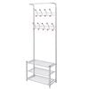 vidaXL Clothes Rack | White | Steel and Plastic | 68 x 32 x 182.5 cm