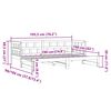 vidaXL Daybed with Trundle without Mattress White 90x190 cm Single Solid Wood