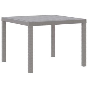 vidaXL Garden Table Light Grey 100 x 100 x 73 cm Poly Rattan