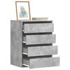 vidaXL Corner Chest of Drawers Concrete Grey 60x41x76 cm Engineered Wood