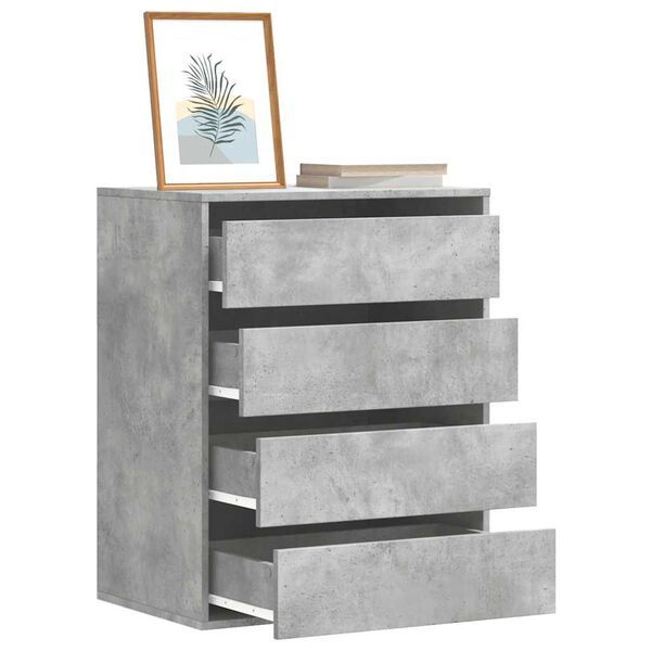 vidaXL Corner Chest of Drawers Concrete Grey 60x41x76 cm Engineered Wood