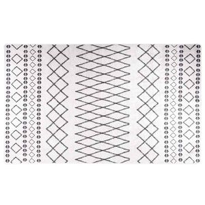 vidaXL Rug Washable Black and White 120x170 cm