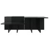 vidaXL Coffee Tables 2 pcs High Gloss Black Engineered Wood