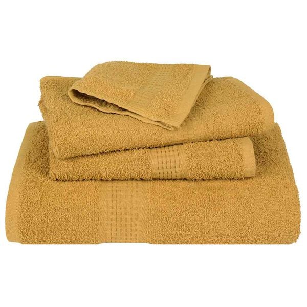 vidaXL 8 Piece Towel Set "FROGN" Gold 100% Cotton