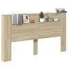 vidaXL Headboard Cabinet with LED Sonoma 180 x 16.5 x 103.5 cm