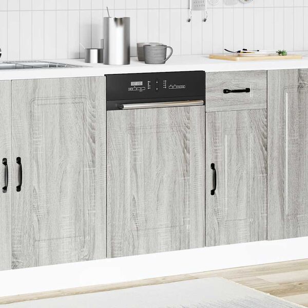 vidaXL Dishwasher Panel&nbsp;Kalmar&nbsp;Grey Sonoma 45x1.5x57 cm Engineered Wood