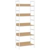 vidaXL Shelf Cabinet | Oak and white | Engineered wood, steel