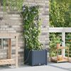 vidaXL Garden Planter Grey 40 x 40 x 142 cm Steel