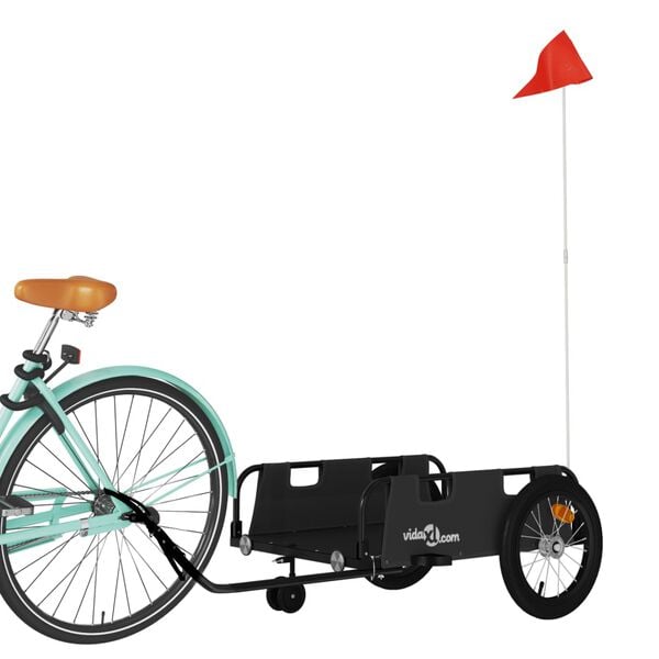 vidaXL Bike Trailer Black Oxford Fabric and Iron