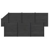 vidaXL Fence Set 7 pcs 1138 x 186 cm WPC and Aluminium Black