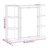 vidaXL Mirror Cabinet with LED Smoked Oak 70x16.5x60 cm