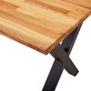 vidaXL Dining Table 140x80x75 cm Solid Oak Wood