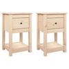 vidaXL Bedside Cabinets 2 pcs 40x35x61,5 cm Solid Wood Pine