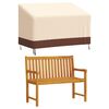 vidaXL 2-Seater Bench Cover Beige 132x71x56/81 cm 600D Oxford