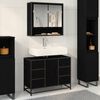 vidaXL Bathroom Furniture Set 2 pcs Black Oak Engineered Wood