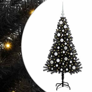 vidaXL Christmas Tree Black 120 cm PVC