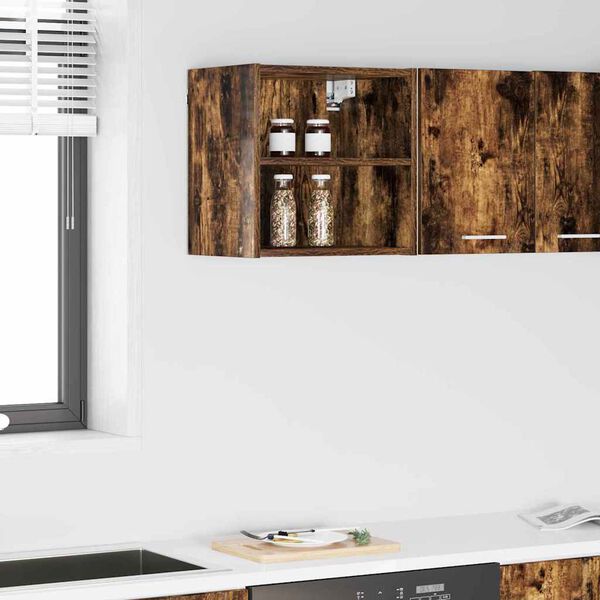 vidaXL Hanging Cabinet Smoked Oak 40 x 29.5 x 40 cm Engineered Wood