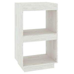 vidaXL Book Cabinet White 40x35x71 cm Solid Wood Pine