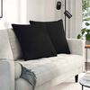 vidaXL Sofa Pillows 2 pcs Black 60 x 60 cm Fabric