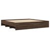 vidaXL Bed Frame without Mattress Brown Oak 180x200 cm Super King Engineered Wood