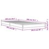 vidaXL Bed Frame without Mattress Smoked Oak 100x200 cm
