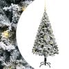 vidaXL Artificial Christmas Tree with 150 LEDs with Stand White 150 cm