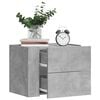 vidaXL Wall-mounted Bedside Cabinet Concrete Grey 45x30x35 cm