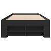vidaXL Bed Frame without Mattress Black 100x200 cm Engineered Wood