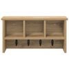 vidaXL Wall-Mounted Coat Rack with Shelf Artisan oak 50 x 16 x 26 cm